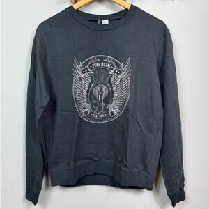 H&M Divided "Pure Metal" Graphic Pullover Sweatshirt Women's Size M
